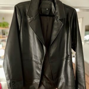 Blank NYC Women's Black Leather Jacket